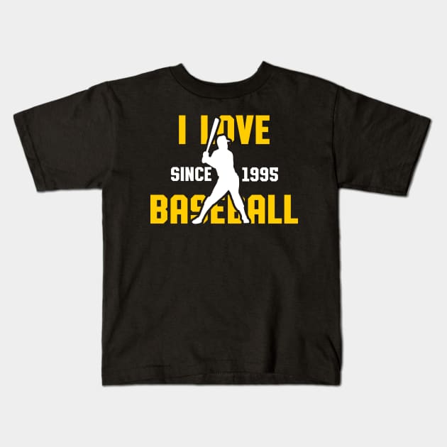 I Love Baseball Since 1995 Kids T-Shirt by victorstore